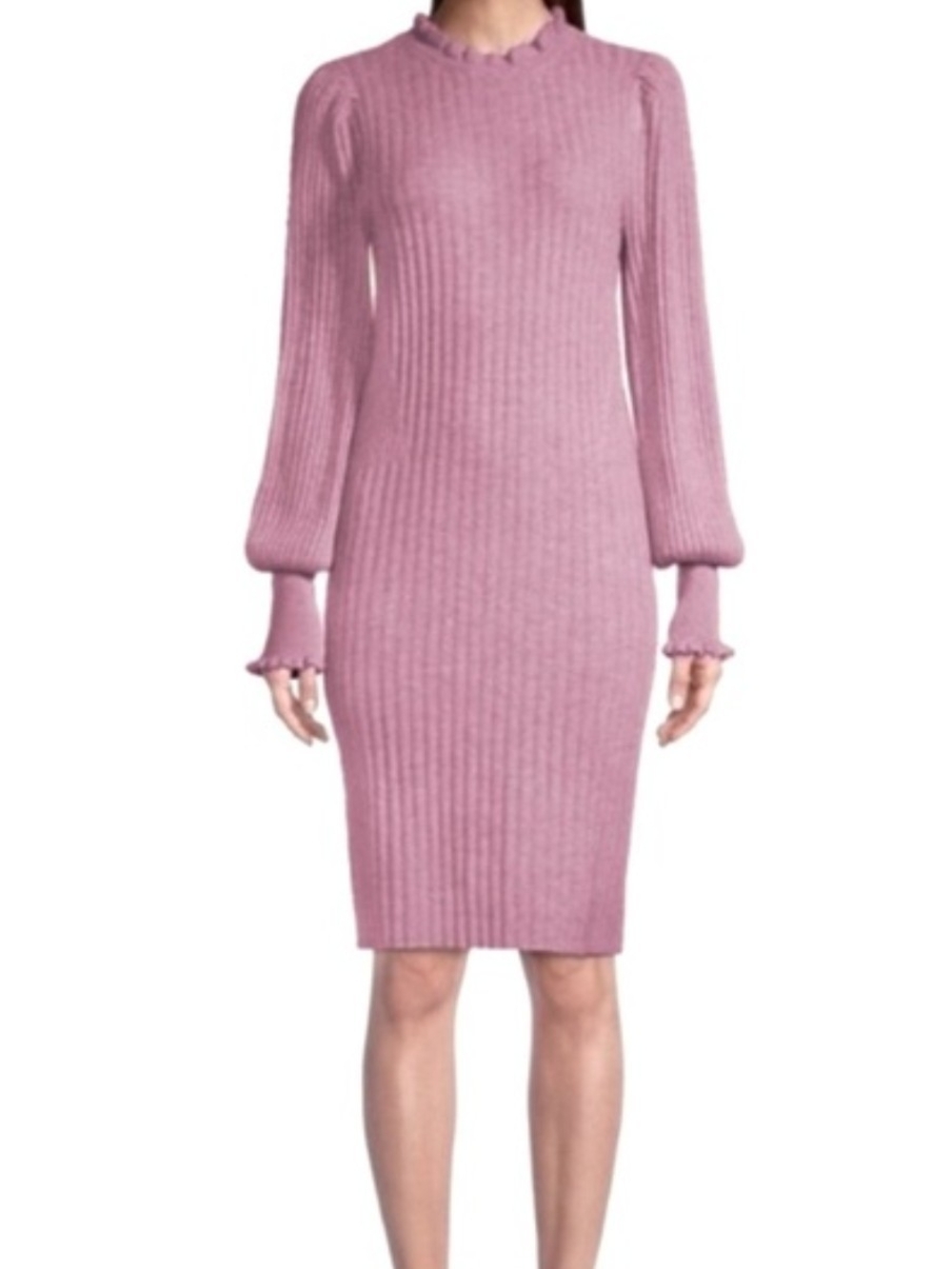 Vince Pink Ribbed 100% Cashmere Dress in Forest Fruit Small NWT DEFECTS